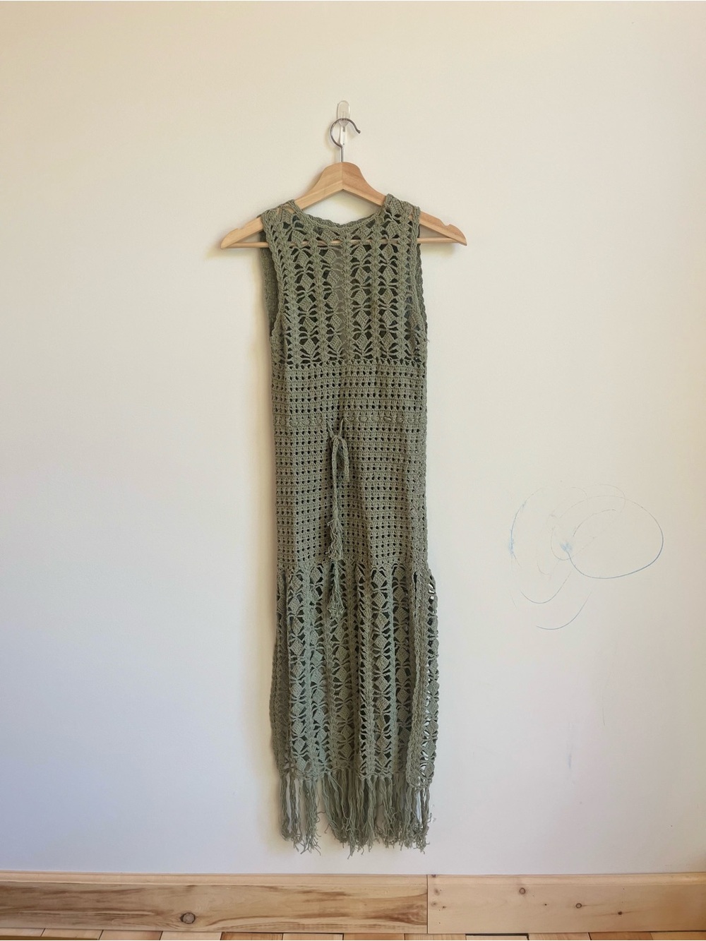 Brand new 100% cotton ‘FLOOK the Label’ crochet Dress Olive Green